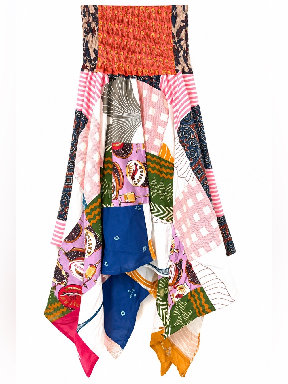 Ashley Taylor Boho Patchwork Cotton Overalls Jumpsuit Wide Leg